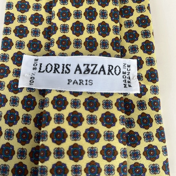 Loris Azzaro Paris Made in France 100% Silk Tie - Picture 6 of 6
